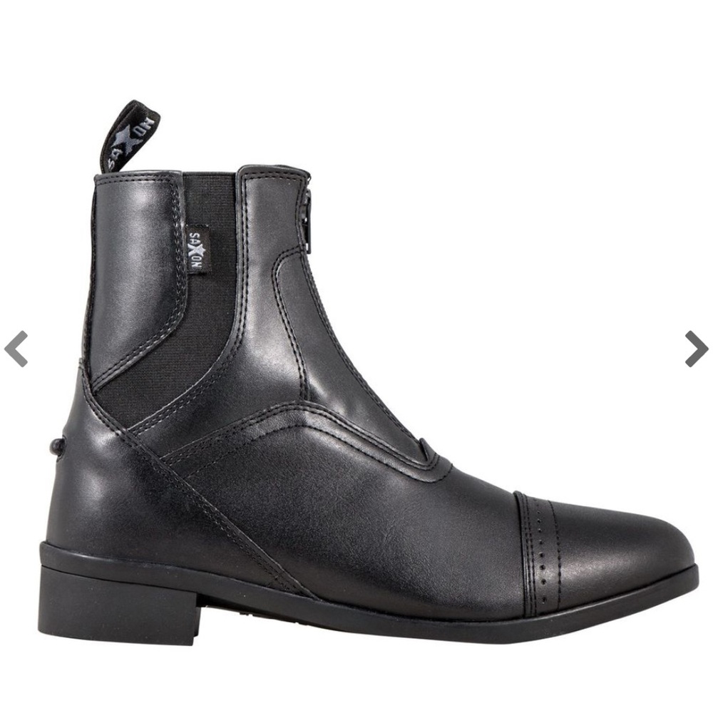 Girls Black Leather Jumping Boots